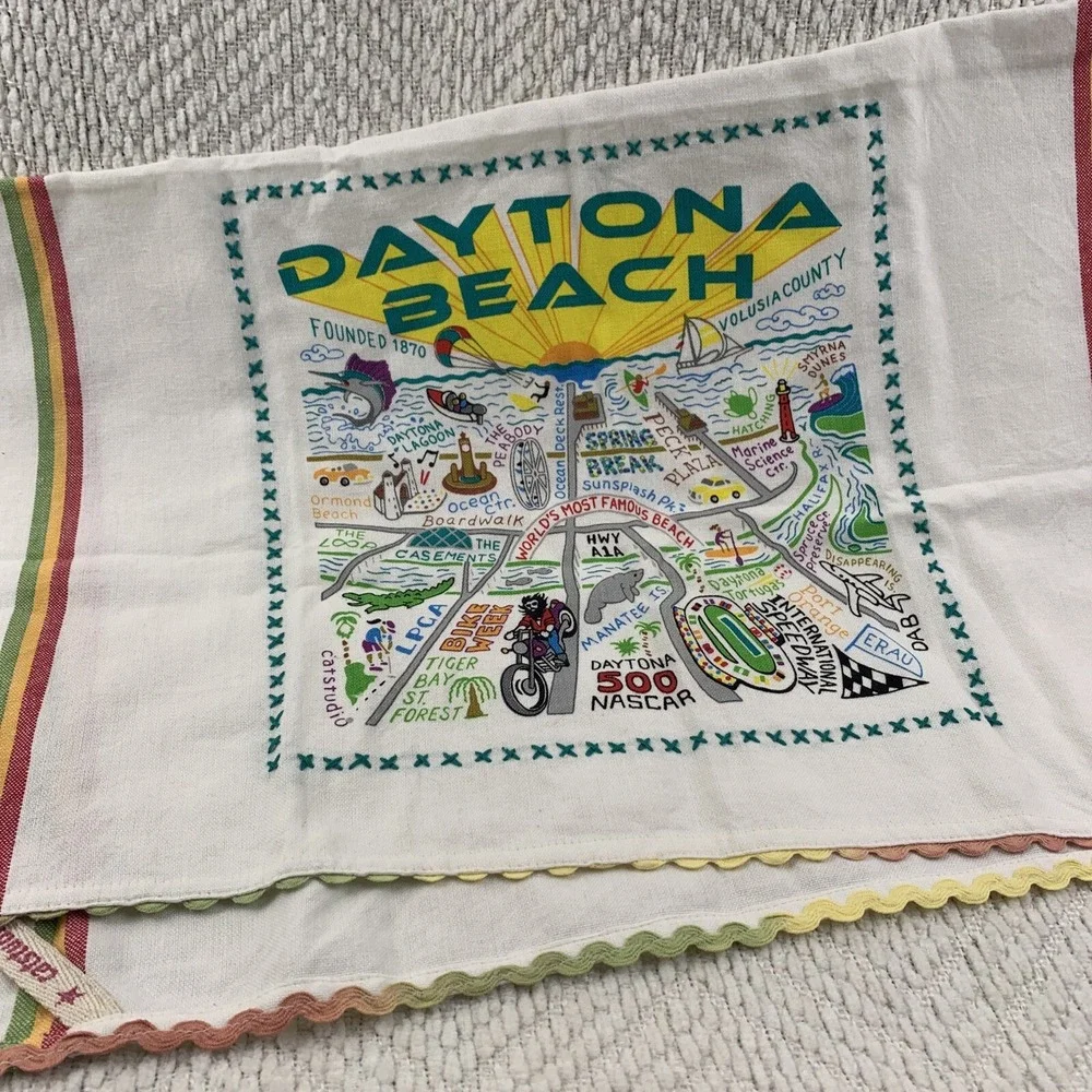 Catstudio Daytona Beach Dish Hand Towel Kitchen Bar Bathroom Florida Nascar 2018